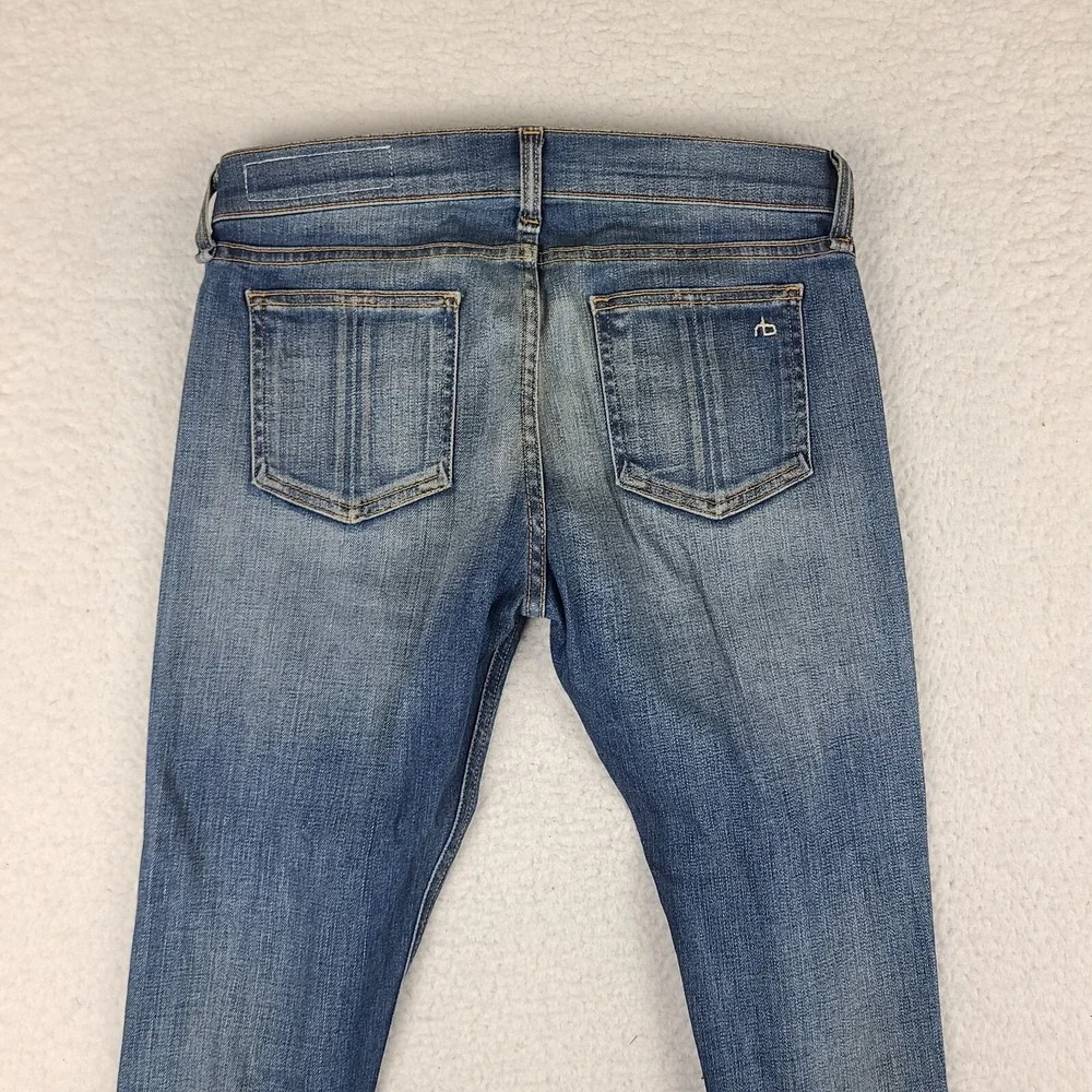 Rag  & Bone Jeans Womens 26x29 Skinny Carmine Dark Wash‎ Blue EC